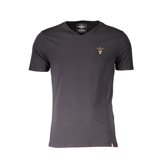 Camisa de Hombre de Algodón Negra Aeronautica Militare - Image 1
