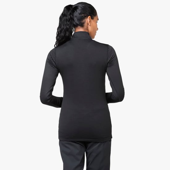 Top de forro polar para mujer con media cremallera y lazos para los pulgares, ropa de senderismo de invierno - Image 5