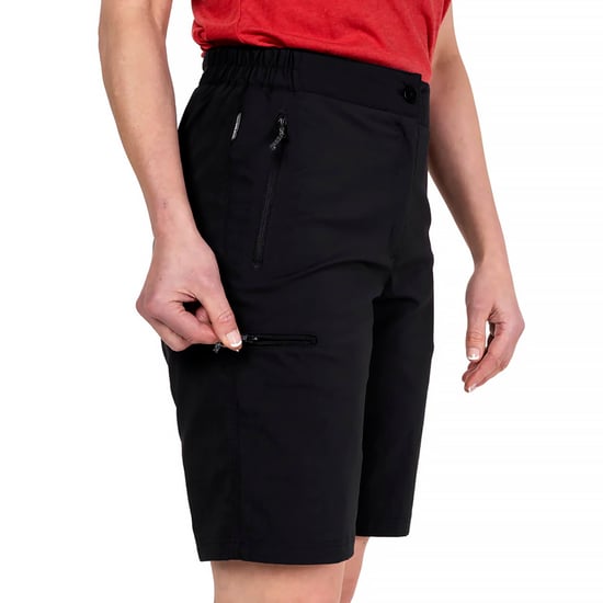 Pantalones cortos de senderismo repelentes al agua para mujeres, con longitud hasta la rodilla y bolsillos con cremallera - Image 3
