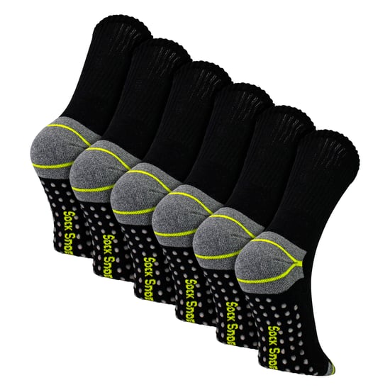 6 Pares de Calcetines de Trabajo para Hombre Antideslizantes | Calcetines de Bota Transpirables y Duraderos con Agarre - Image 1