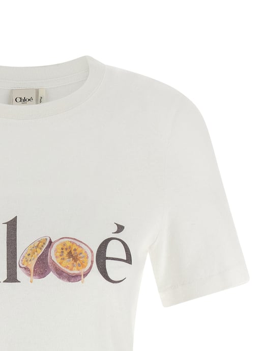 Camiseta de algodón blanca Chloé - Image 3