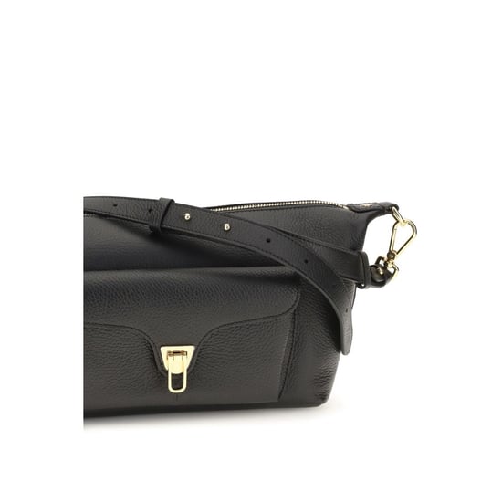 Bolso de hombro Coccinelle de piel de ternera negra Bos Taurus - Image 4