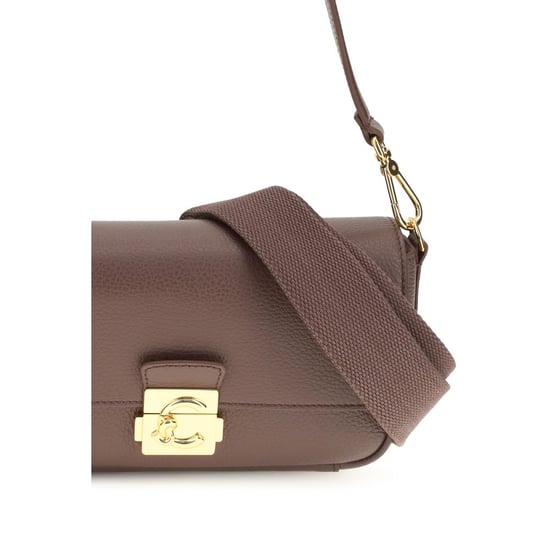 Bolso de Hombro Bos Taurus de Cuero de Ternera Marrón Coccinelle - Image 4