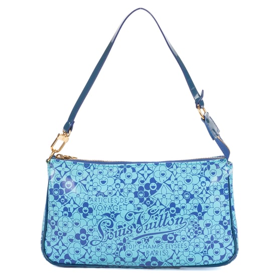 Louis Vuitton Ltd.Ed. Takashi Murakami Cosmic Blossom Pochette en Blue Cuero de ternero - Image 1