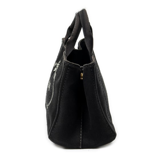 Prada Small Canapa Tote  en  negro Lienzo - Image 3