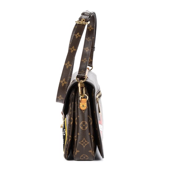 Louis Vuitton Ltd.Ed.Patches Pochette Metis MM en marrón Lienzo recubierto - Image 3