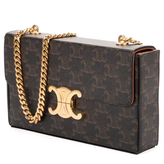 Celine Triomphe Chain Bag en como nuevo Lienzo recubierto - Image 2