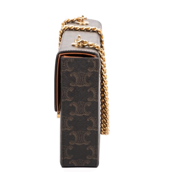 Celine Triomphe Chain Bag en como nuevo Lienzo recubierto - Image 3