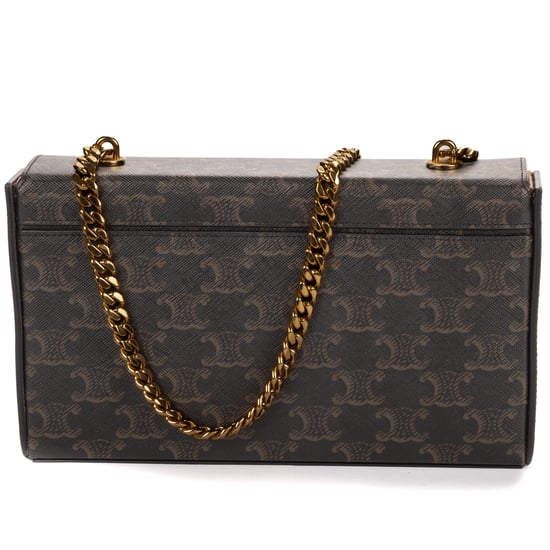 Celine Triomphe Chain Bag en como nuevo Lienzo recubierto - Image 5