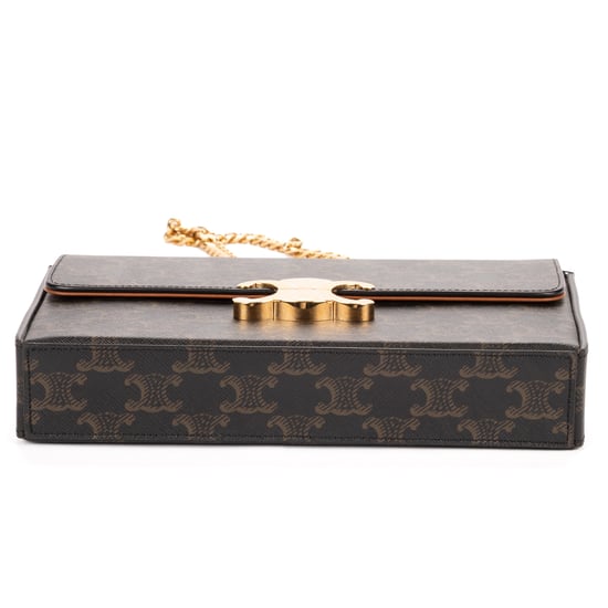 Celine Triomphe Chain Bag en como nuevo Lienzo recubierto - Image 6
