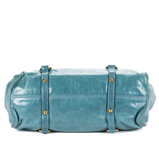 Miu Miu Lux Bow Bag en azul claro Cuero de ternero - Image 6
