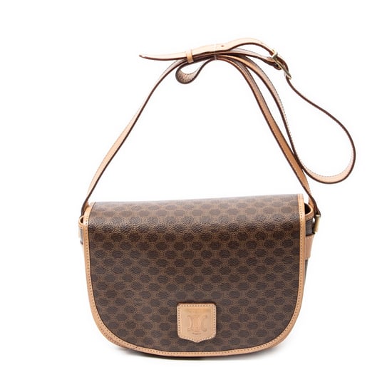 Celine Flap Crossbody en marrón Lienzo recubierto - Image 1