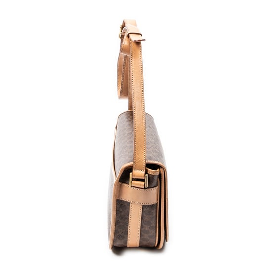 Celine Flap Crossbody en marrón Lienzo recubierto - Image 4