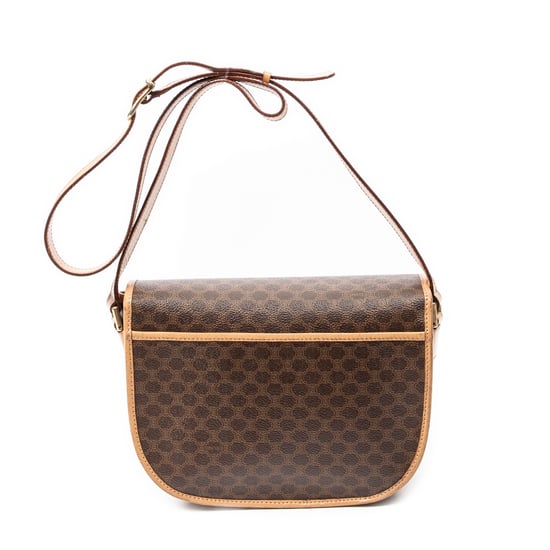 Celine Flap Crossbody en marrón Lienzo recubierto - Image 5