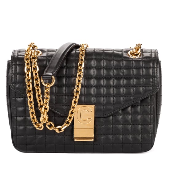 Celine C Chain Flap en negro Cuero de ternero - Image 1