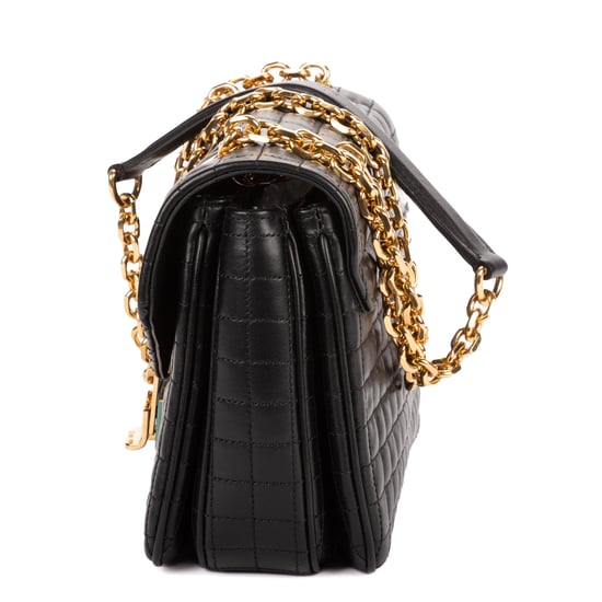 Celine C Chain Flap en negro Cuero de ternero - Image 3