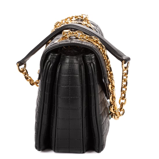 Celine C Chain Flap en negro Cuero de ternero - Image 4