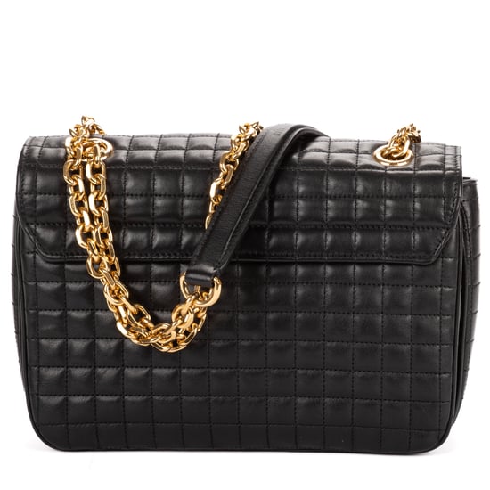 Celine C Chain Flap en negro Cuero de ternero - Image 5
