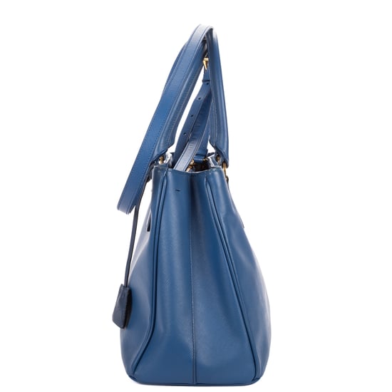 Prada Medium Galleria Tote Medium en  azul Cuero de ternero - Image 3