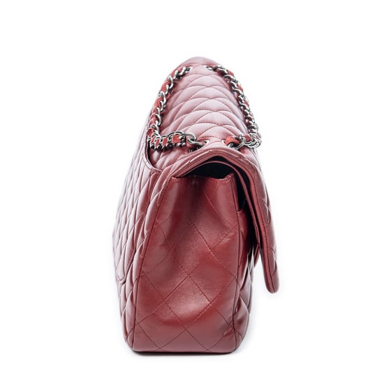Chanel Jumbo Classic Double Flap  en  Red Cuero de ternero - Image 4