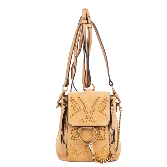Chloé Mini Faye Backpack Bag en beige Cuero de ternero - Image 1