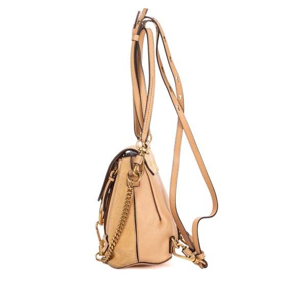 Chloé Mini Faye Backpack Bag en beige Cuero de ternero - Image 3