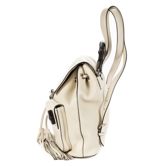 Gucci Double Front Pocket Backpack  en  marfil Cuero de ternero - Image 3