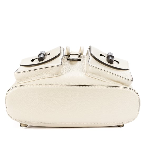 Gucci Double Front Pocket Backpack  en  marfil Cuero de ternero - Image 6
