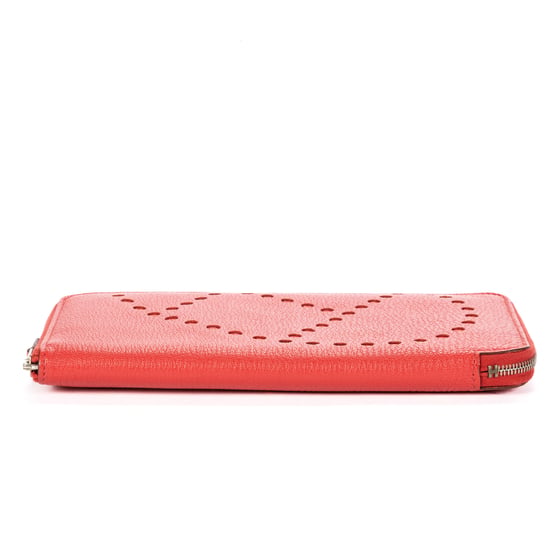 Hermès Evelyne Zip Long Wallet en rojo Cuero de ternero - Image 6