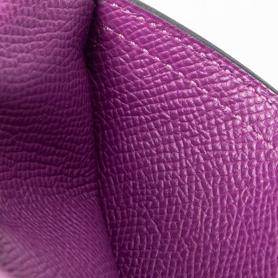 Hermès Bearn Wallet  en  morado Cuero de ternero - Image 5