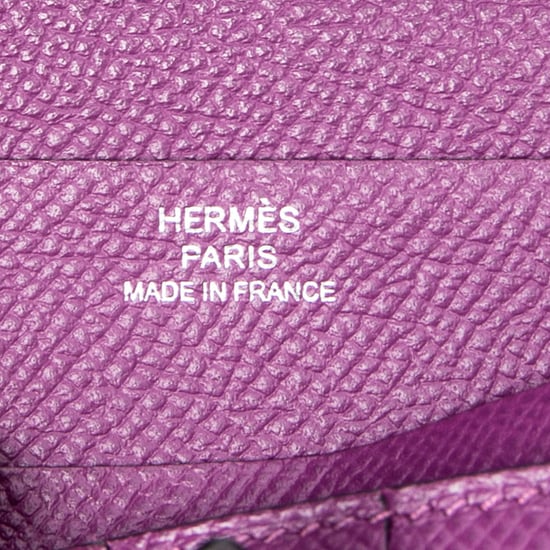 Hermès Bearn Wallet  en  morado Cuero de ternero - Image 6