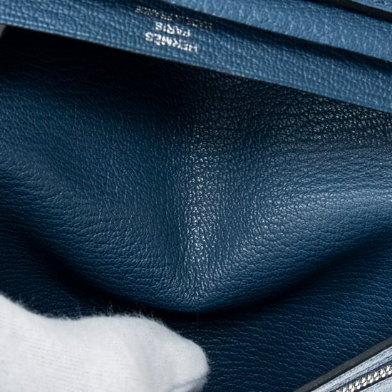 Hermès Bearn Wallet en Blue Cuero de ternero - Image 3