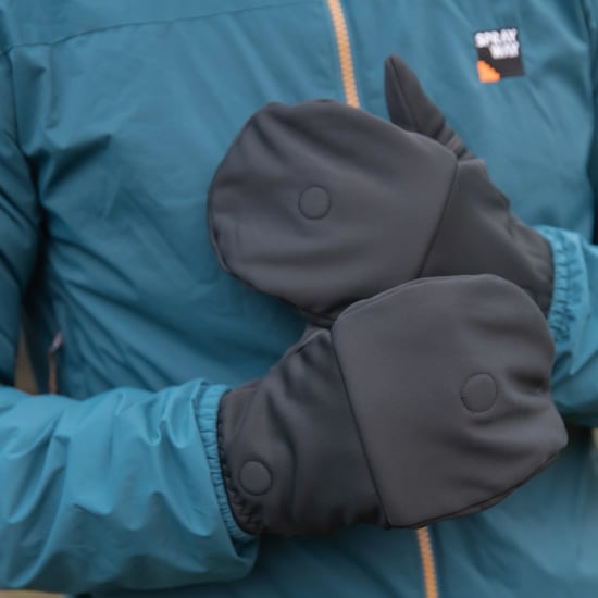 Mitones Convertibles para Hombre a Prueba de Viento Calientes para Senderismo y Caminatas al Aire Libre - Image 5