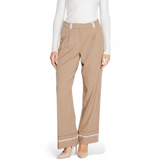 Solo Pantalones Casual de Poliéster Reciclado Marrón - Image 1