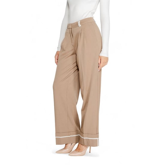 Solo Pantalones Casual de Poliéster Reciclado Marrón - Image 4