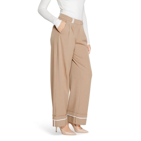 Solo Pantalones Casual de Poliéster Reciclado Marrón - Image 5