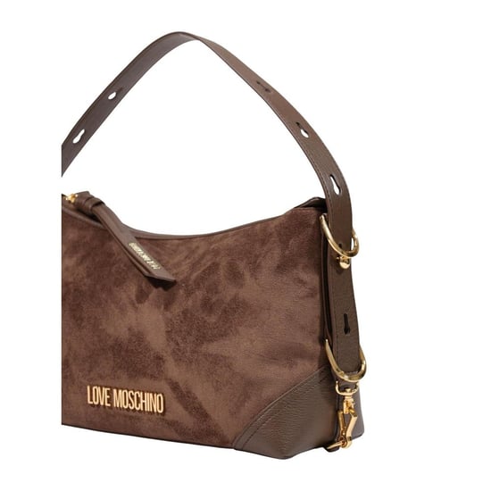 Bolso de mano de poliéster marrón Love Moschino - Image 5