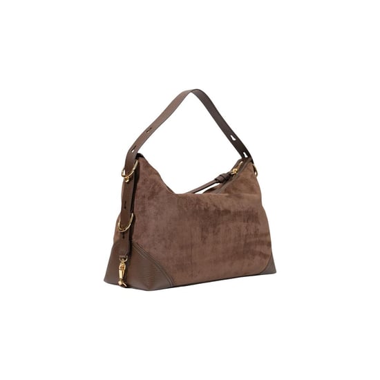 Bolso de mano de poliéster marrón Love Moschino - Image 3
