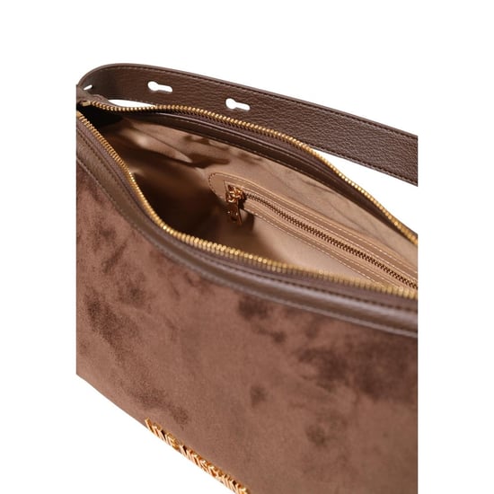 Bolso de mano de poliéster marrón Love Moschino - Image 5