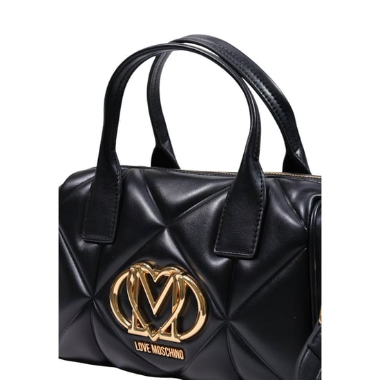 Bolso de mano negro de polietileno Love Moschino - Image 4