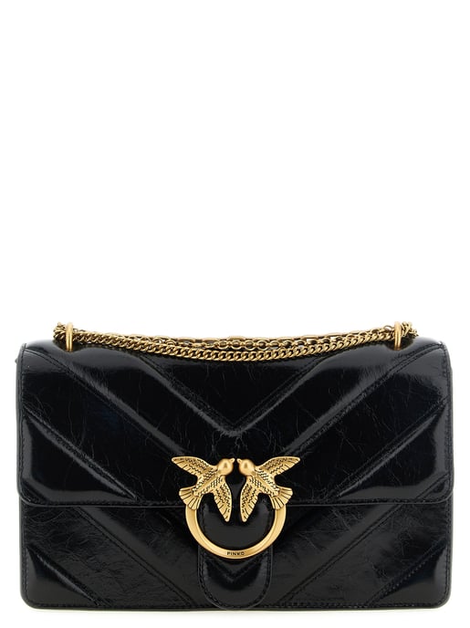 Bolso de hombro de piel de ternera negra PINKO - Image 1