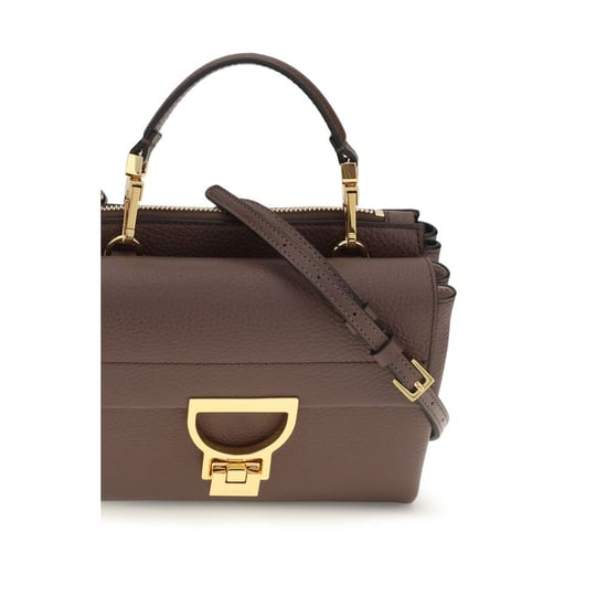 Bolso de mano Coccinelle de piel de ternera marrón Bos Taurus - Image 4