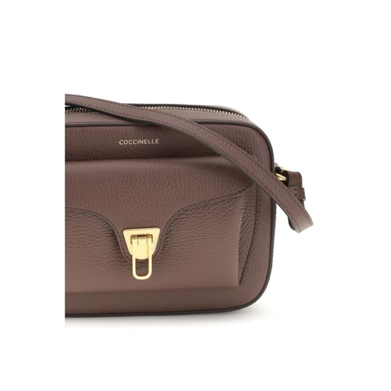 Bolso de Hombro Bos Taurus de Cuero de Ternera Marrón Coccinelle - Image 4