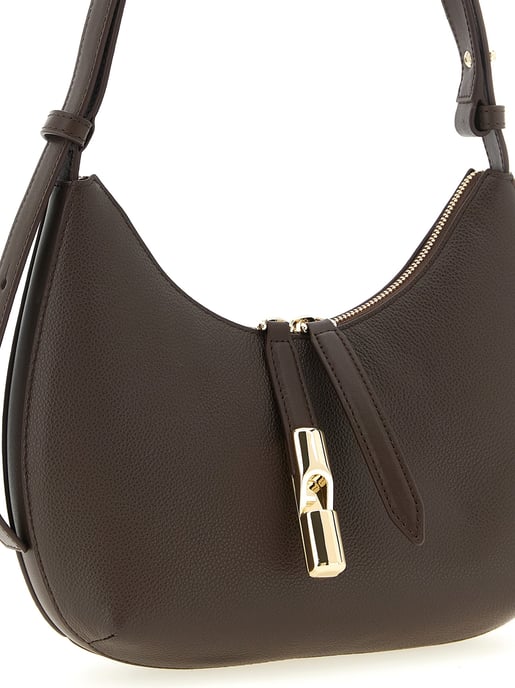 Bolso de hombro de piel de ternera marrón Furla - Image 3