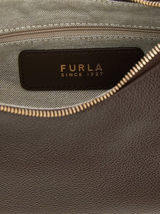 Bolso de hombro de piel de ternera marrón Furla - Image 4