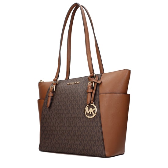 Bolso de hombro de cuero marrón Michael Kors - Image 2