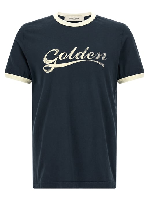 Camiseta de algodón azul Golden Goose - Image 1