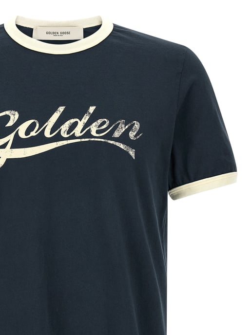 Camiseta de algodón azul Golden Goose - Image 3