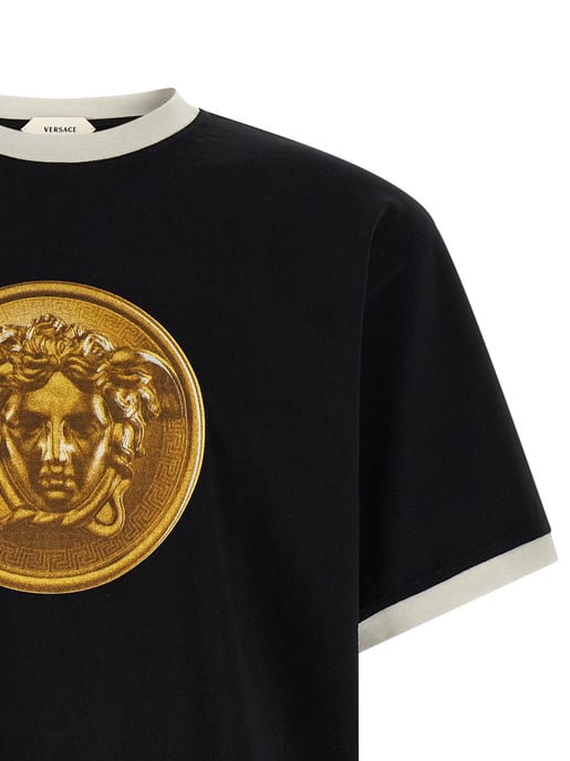 Camiseta de Algodón Negra Versace - Image 3
