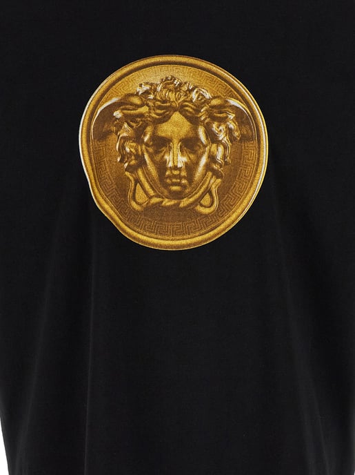 Camiseta de Algodón Negra Versace - Image 4